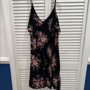 Torrid Black Floral Mini Dress